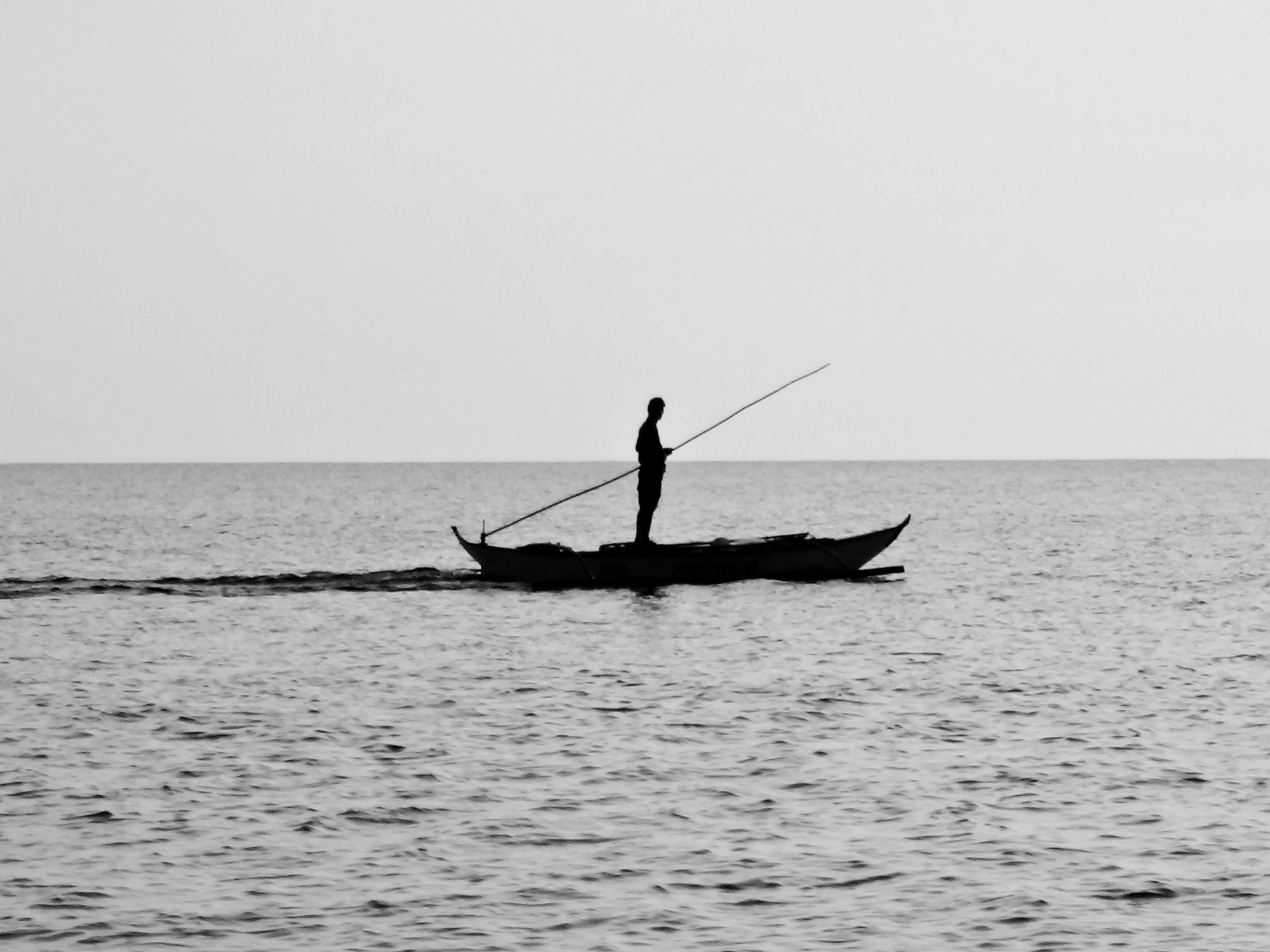 Fisherman catching fish